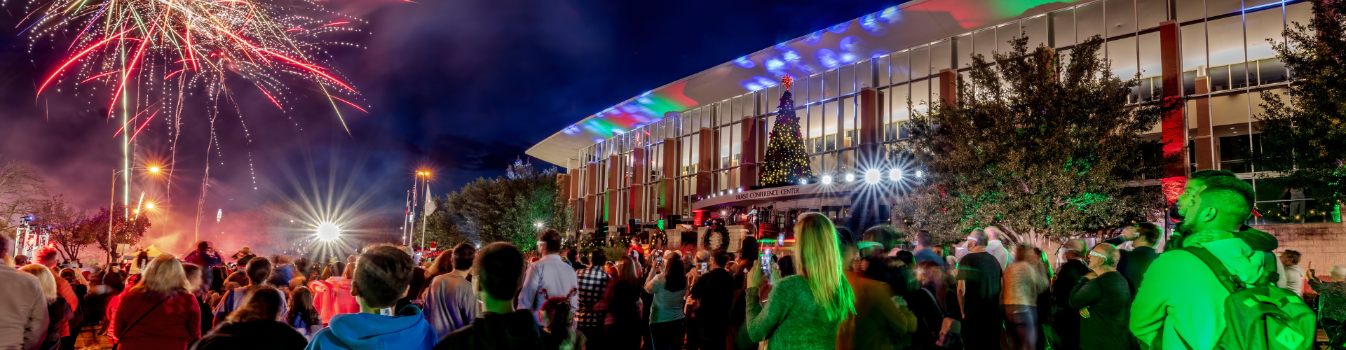 Fireworks Display at Christmas Tree Lighting Event