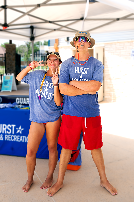 Hurst Aquatics Lifeguards, boy and girl