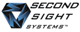 second sight systems logo blue with white lettering