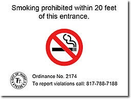 No Smoking Sign - Facilities