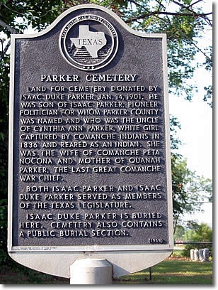 Parker Cemetery marker 1968