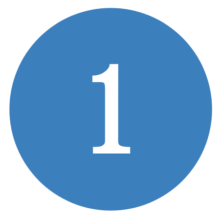 Round button with number 1